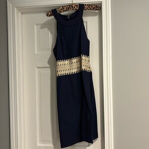 Lilly Pulitzer Navy & Gold Dress